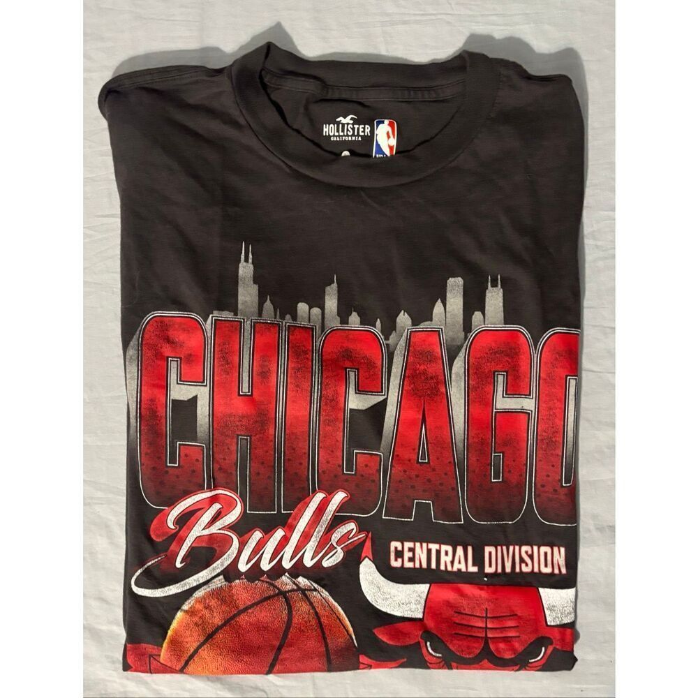 Hollister NBA Men’s Large Shirt Chicago Bulls Graphic T-Shirt Champions